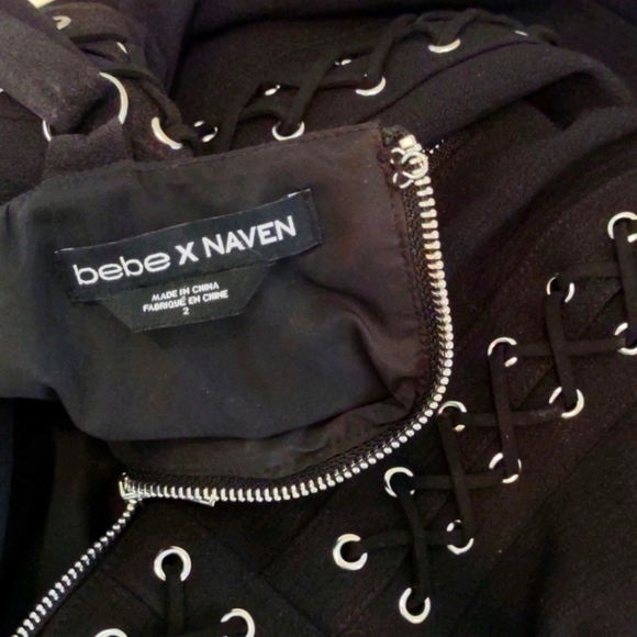 bebe X NAVEN women's short laced dress size 2 - Picture 4 of 4